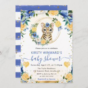 Convite Chá de fraldas de Tigre da Selva de Cinto Aquático