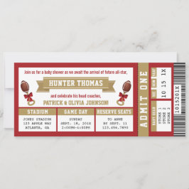 Convite Chá de fraldas de tíquete desportivo Convide Escar