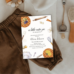 Convite Chá de fraldas de Torre de Baking Rustic Cutie