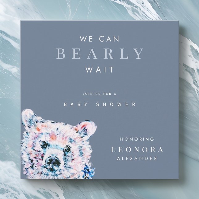 Convite Chá de fraldas de Urso de Água (Criador carregado)