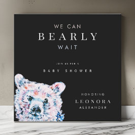 Convite Chá de fraldas de Urso de Água