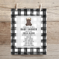 Chá de fraldas de Urso Gingham Boho