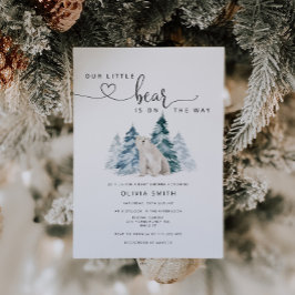 Convite Chá de fraldas de urso polar