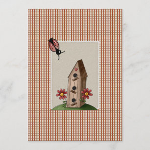 Convite Chá de fraldas de Verificações de Gingham Vermelho