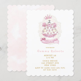 Convite Chá de fraldas de Vestido da Princesa Real