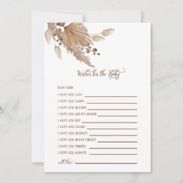 Convite Chá de fraldas deseja o bebê pampas III