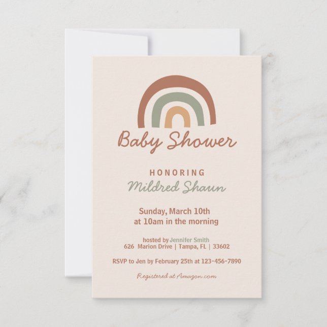 Convite Chá de fraldas Design (Frente)