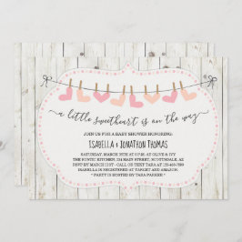 Convite Chá de fraldas dia de os namorados - Menina / Neut