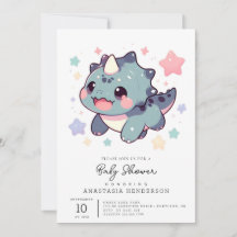 Chá de fraldas Dino Pastel Dinosaur