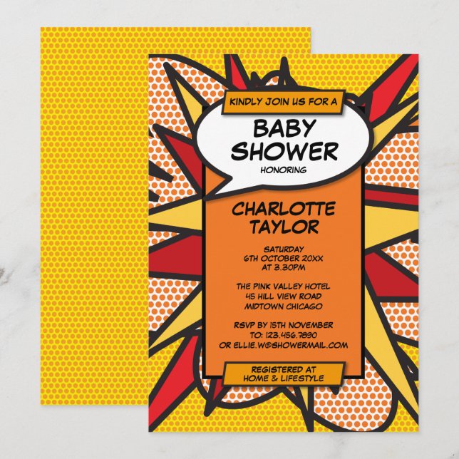 Convite Chá de fraldas Divertido Sexo Moderno Neutro (Frente/Verso)