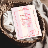Chá de fraldas do Arco do coquete de faixa rosa