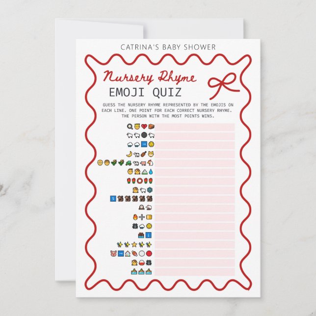 Convite Chá de fraldas do Arco Vermelho - Nome editável, 5 (Frente)