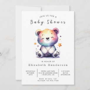 Convite Chá de fraldas do Boho Online Bear
