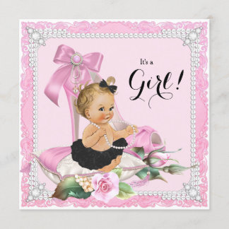 Convite Chá de fraldas do Calçado de alto nível