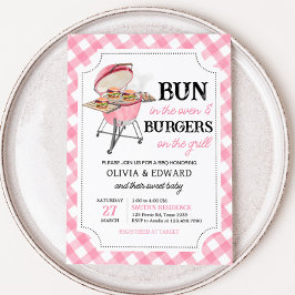 Convite Chá de fraldas do CHURRASCO do Burger Rosa