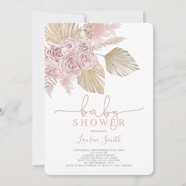 Convite chá de fraldas do deserto (Frente)