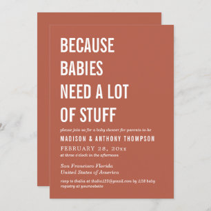 Convite Chá de fraldas do Deserto Neutro do Sexo Simples M