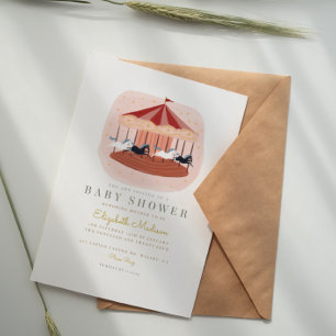 Convite Chá de fraldas do Festival de Carrossel do Circo