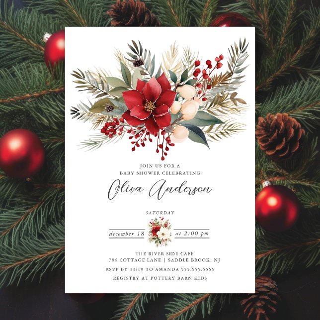 Convite Chá de fraldas do Forno de inverno (Criador carregado)