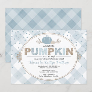 Convite chá de fraldas do garoto da queda da abóbora gin