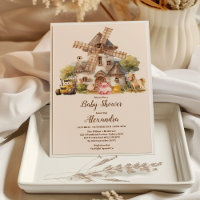 Chá de fraldas do Garoto do Barnyard dos Animais d