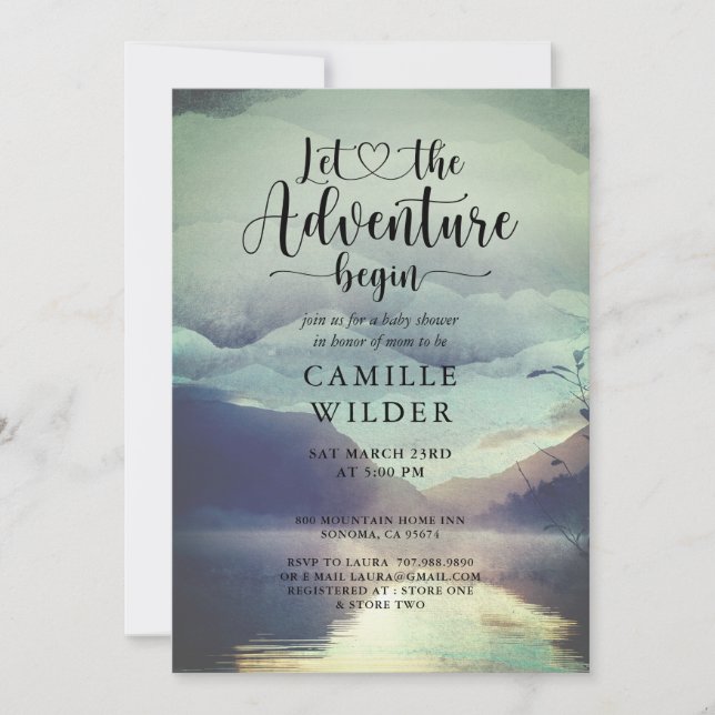 Convite Chá de fraldas do Lago Floresta (Frente)