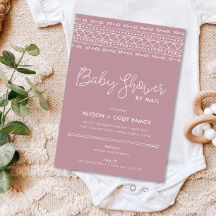 Convite Chá de fraldas do Modern Boho por Email