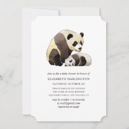Convite Chá de fraldas do painel de aquarela. Urso-macaco