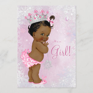 Convite Chá de fraldas do país das maravilhas do inverno