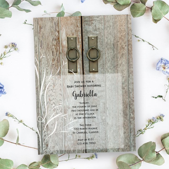 Convite Chá de fraldas do País das Portas do Barão Duplo (Criador carregado)