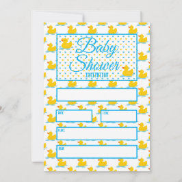 Convite Chá de fraldas do Pato Bebês