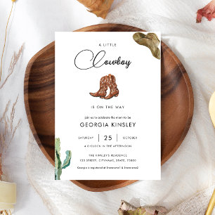 Convite Chá de fraldas do Rodeo Ocidental do Rodeo do Texa