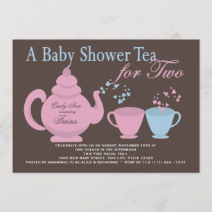 Convite Chá de fraldas do Tea Party Twins