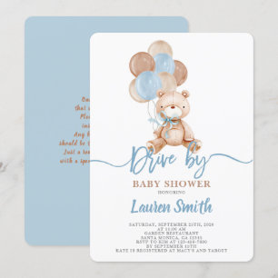 Convite Chá de fraldas do urso