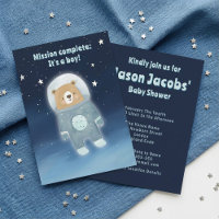 Chá de fraldas do Urso Espacial Bonito é astronaut