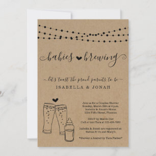 Convite Chá de fraldas dos gêmeos do casal de fabricaç