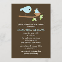 Chá de fraldas dos meninos dos pássaros da mamã e