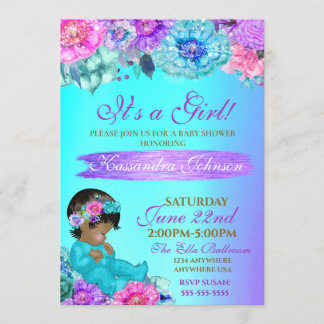 Convite chá de fraldas Dourado de pérola de bebê elegante