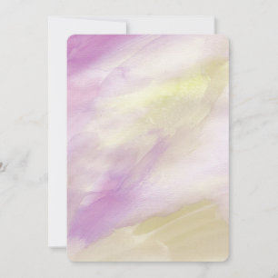 Convite Chá de fraldas Dourado roxo da aguarela