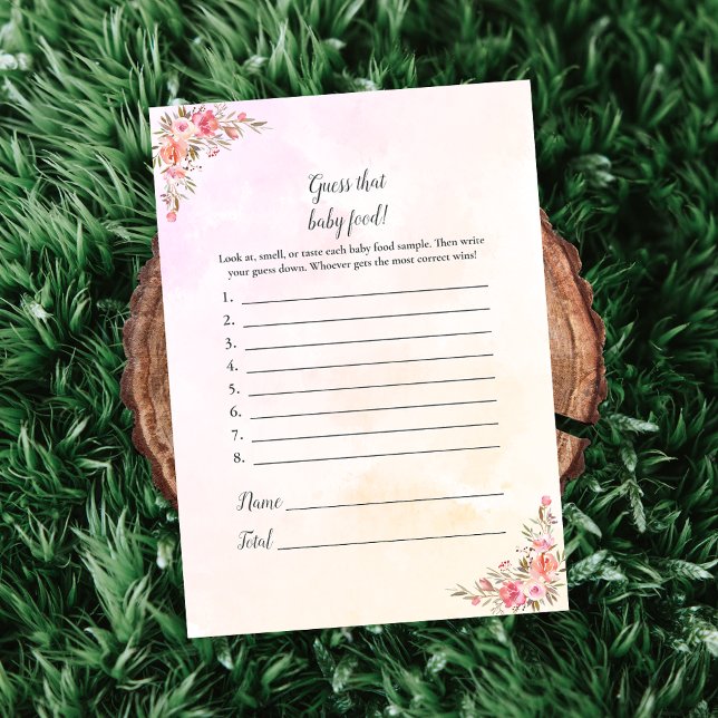 Convite Chá de fraldas Elefante Boho Adivinha Que Comida B (Criador carregado)