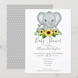 Convite Chá de fraldas Elefante Cento Personalizado