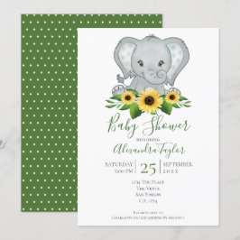 Convite Chá de fraldas Elefante Cento Personalizado