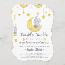 Chá de fraldas Elefante 'Twinkle Twinkle Little St