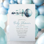 Convite Chá de fraldas Elegante Blue Baby Rattle<br><div class="desc">Convide convidados para comemorar a chegada de um bebê com este Elegante Convite de Chá de fraldas Blue Baby Rattle Boy. Apresentando um chocalho clássico, ao estilo vintage, com detalhes do ornamentado em um esquema de cores azuis calmantes, este convite expele sofisticação e charme. Perfeito para um chá de fraldas...</div>