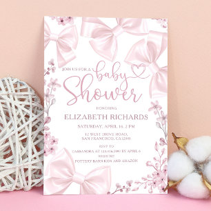 Convite Chá de fraldas Elegante de Tema do Arco Blush
