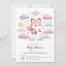 Chá de fraldas Elegante Fox