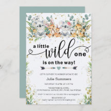 Chá de fraldas Elegante Wild One Bush Safari 