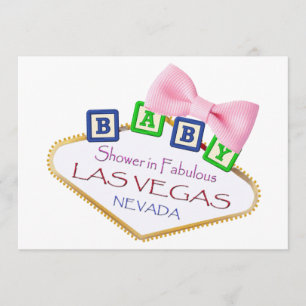 Convite Chá de fraldas em Las Vegas