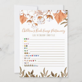 Convite Chá de fraldas Emoji do Livro Infantil de Algodão