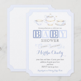 Convite Chá de fraldas espanhol Tea convida para o garoto